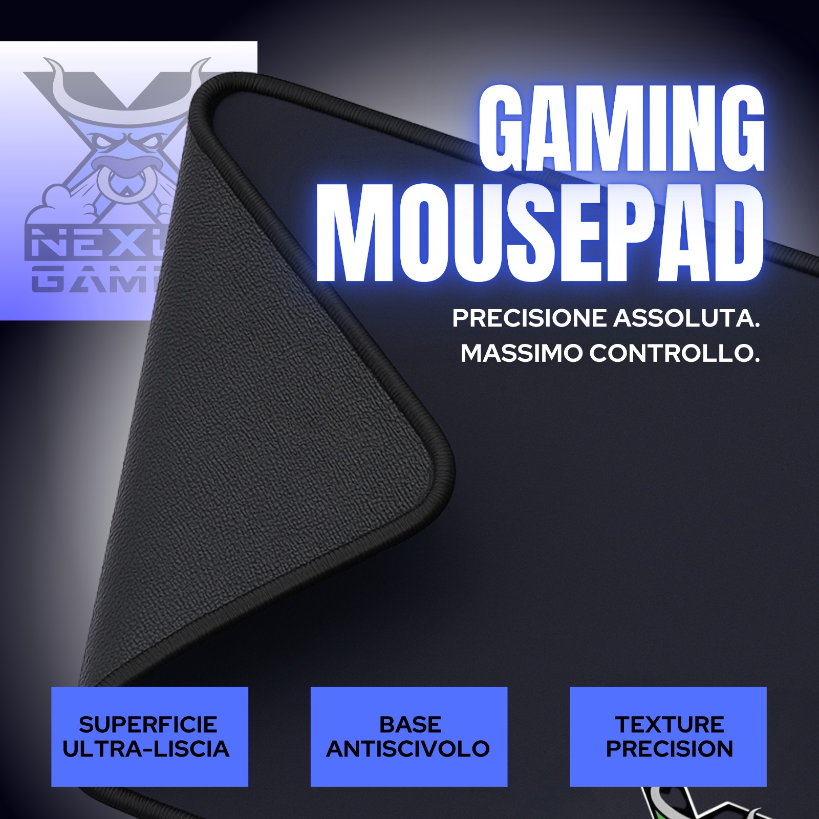 tappetino mouse bordo nero